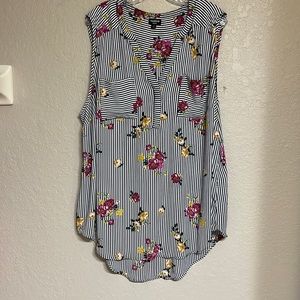 Torrid sheer sleeveless blouse